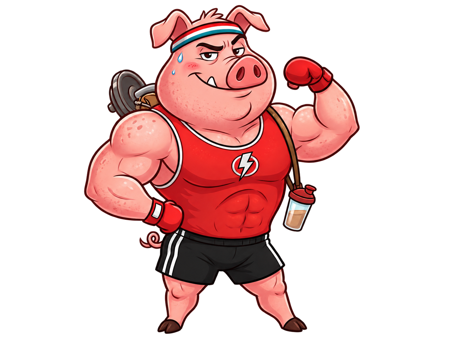 Fit Piggy, de mascotte van AveRich Gains